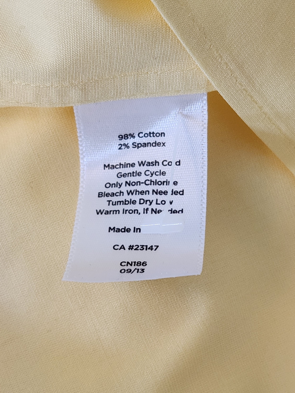 Talbots Pale Yellow Sleeveless Button Up Top Size 4 - Picture 7 of 7